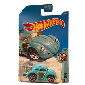 Die Cast Hot Wheels Tooned Volkswagen Beetle Car 7/10 Turquoise 2015 3+ Sealed